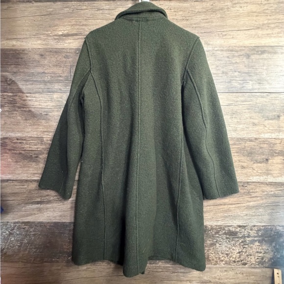 J. Crew Forest Green Italian Wool Overcoat - Picture 2 of 5